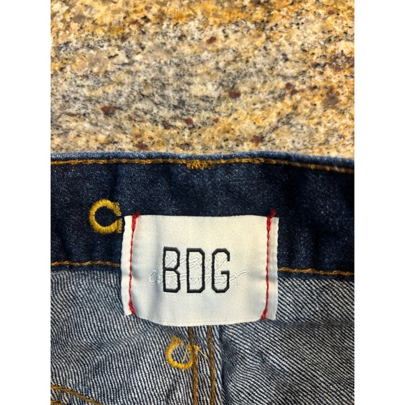 BDG Womens Cowboy Jeans Dark Wash Horseshoe Embroidered Straight Leg 27 - Picture 4 of 9